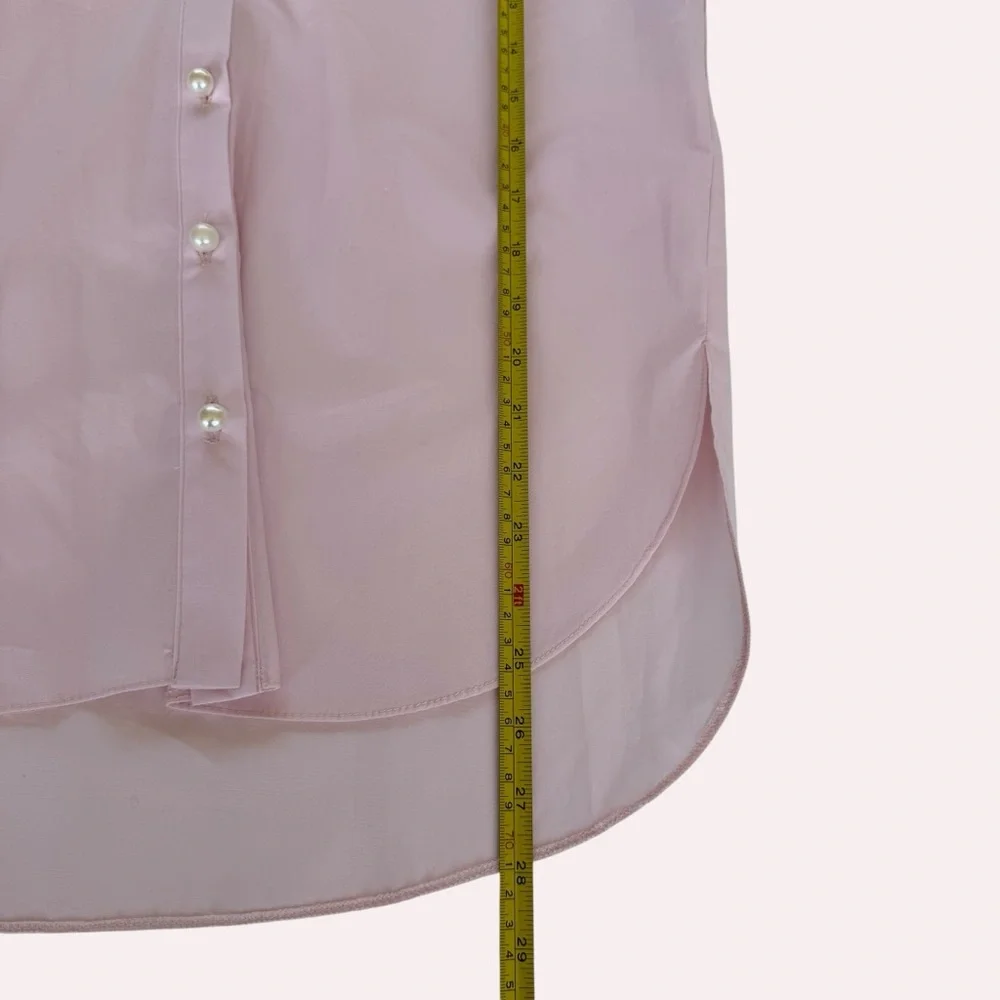 River Island Pink Ruffle Collar Blouse - Picture 6 of 7